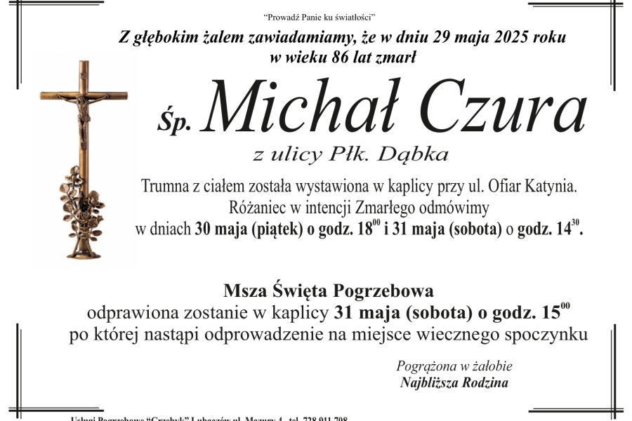 Zmarł Michał Czura [86 lat]